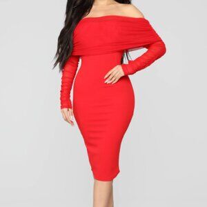 Take Me On A Dinner Date Dress - Red